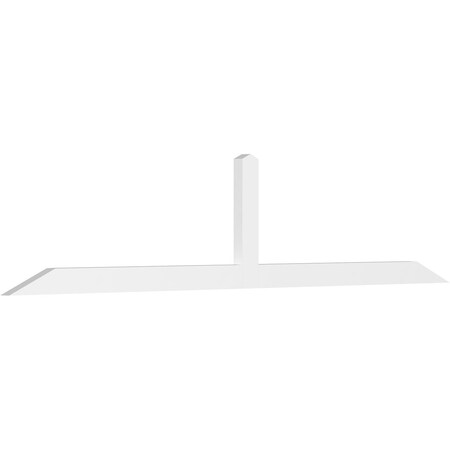 Ekena Millwork Portland Architectural Grade PVC Gable Bracket, 108"W x 22 1/2"H x 2"D x 4"F, 5/12 Pitch GBP108X23X0204POR00